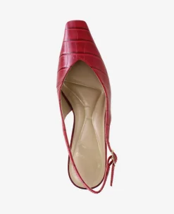 Meilani Embossed Croco Point Toe Slingback><noscript><img width=