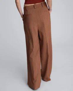 Melange High Rise Fly Front Double Pleat Wide Leg Pant><noscript><img width=