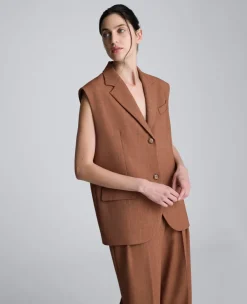 Melange Oversized Vest><noscript><img width=