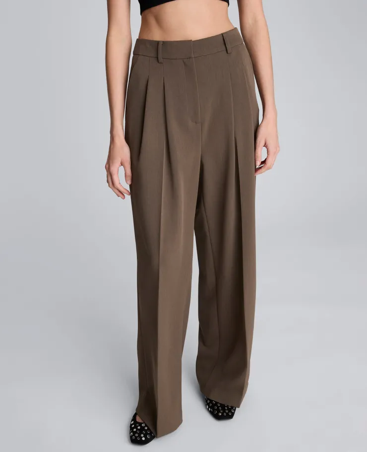 Melange Pleat Front Wide Leg Pant>Kenneth Cole Hot