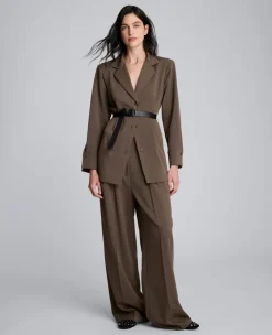 Melange Pleat Front Wide Leg Pant><noscript><img width=