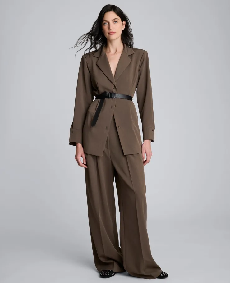 Melange Pleat Front Wide Leg Pant>Kenneth Cole Hot