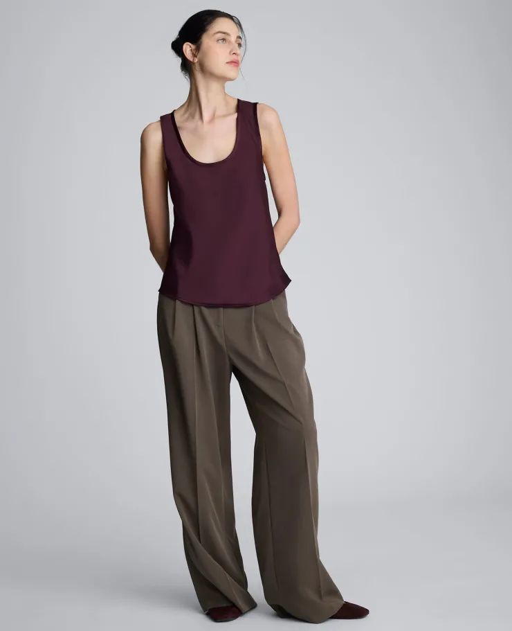 Melange Pleat Front Wide Leg Pant>Kenneth Cole Hot