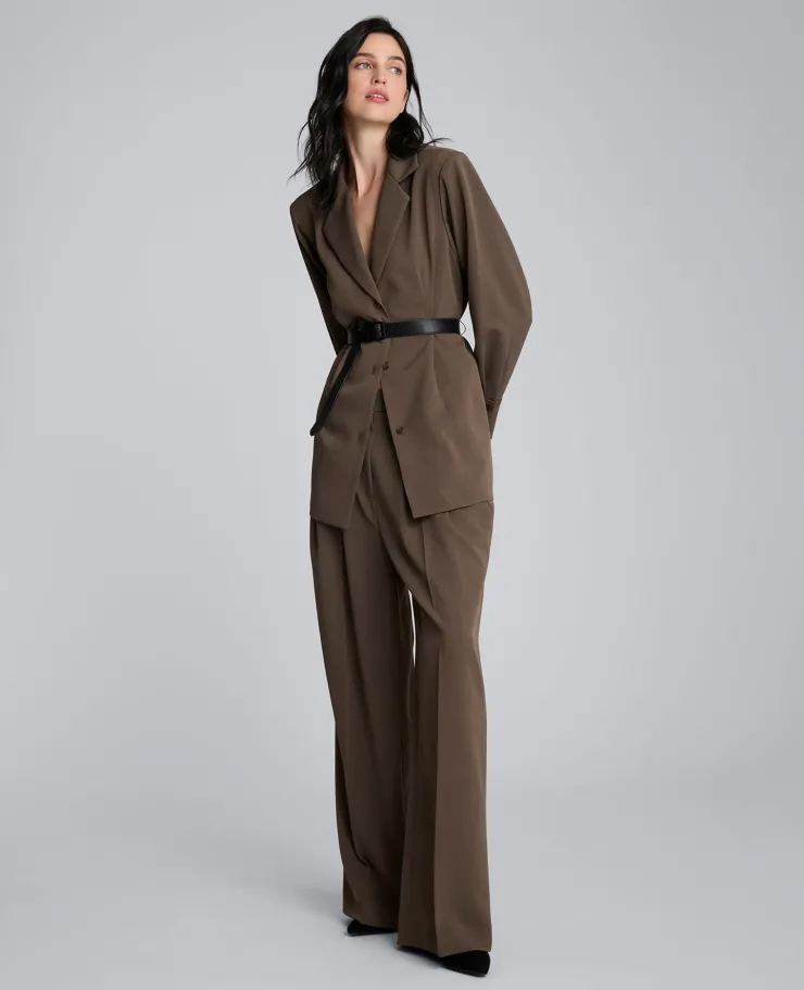 Melange Three Button Belted Soft Jacket>Kenneth Cole New