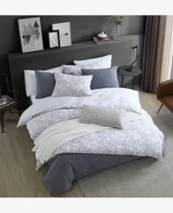 Merrion Grey Comforter + Sham Set><noscript><img width=