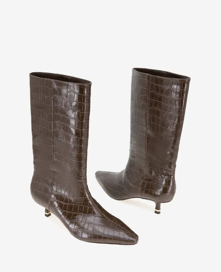 Meryl Leather Croco Bootie>Kenneth Cole Clearance