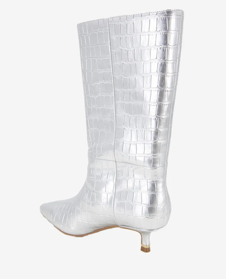 Meryl Leather Metallic Croco Bootie>Kenneth Cole Discount
