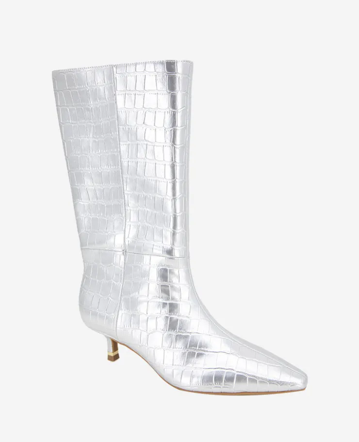 Meryl Leather Metallic Croco Bootie>Kenneth Cole Discount