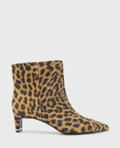 Miranda Suede Leopard Heel Bootie>Kenneth Cole Hot