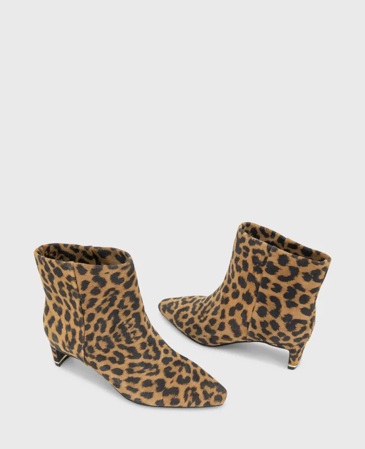 Miranda Suede Leopard Heel Bootie>Kenneth Cole Hot