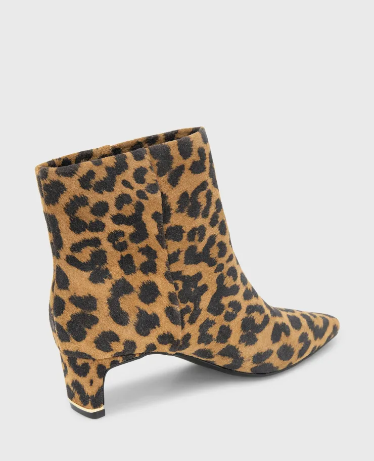 Miranda Suede Leopard Heel Bootie>Kenneth Cole Hot