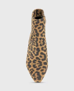 Miranda Suede Leopard Heel Bootie><noscript><img width=