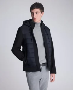 Mixed Media Hooded Soft Shell Jacket>Kenneth Cole Online