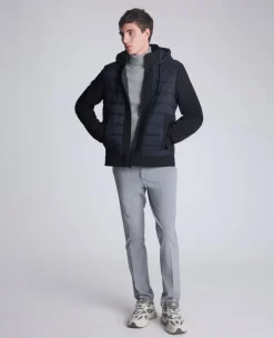 Mixed Media Hooded Soft Shell Jacket><noscript><img width=