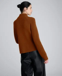 Mockneck Raglan Sleeve Sweater><noscript><img width=