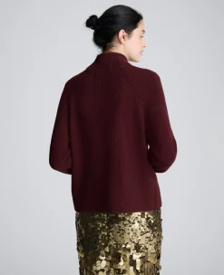 Mockneck Raglan Sleeve Sweater><noscript><img width=