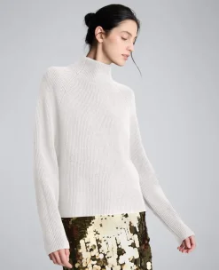 Mockneck Raglan Sleeve Sweater><noscript><img width=