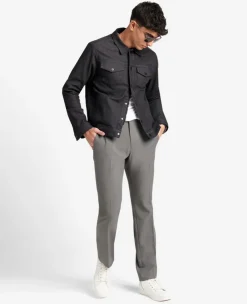 Modern-Fit Micro Check Stretch Trouser><noscript><img width=