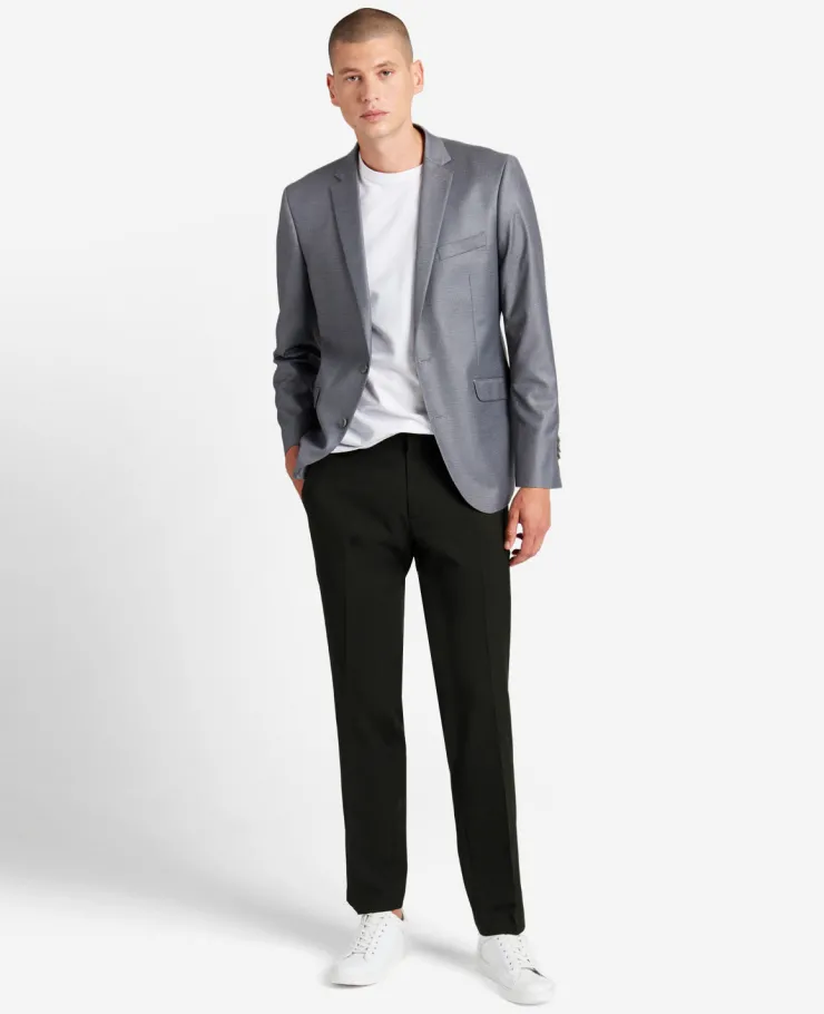 Modern-Fit Micro Check Stretch Trouser>Kenneth Cole New