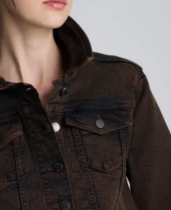 Overdye Denim Cropped Trucker Jacket><noscript><img width=