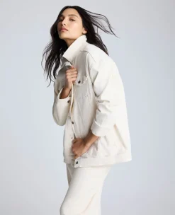 Oversized Denim Trucker Jacket><noscript><img width=