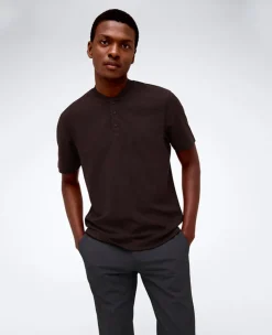 Performance Band-Collar Henley>Kenneth Cole New