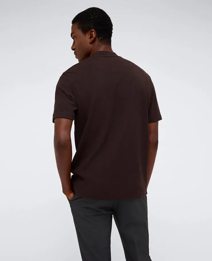 Performance Band-Collar Henley>Kenneth Cole New