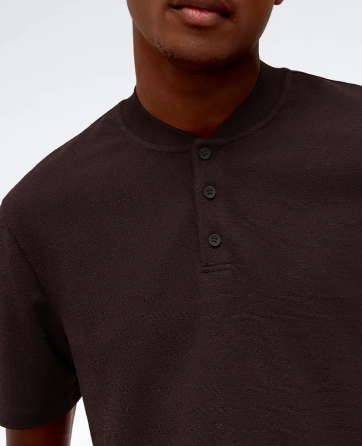 Performance Band-Collar Henley>Kenneth Cole New