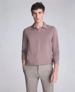 Performance Long Sleeve Johnny Collar Polo>Kenneth Cole Sale