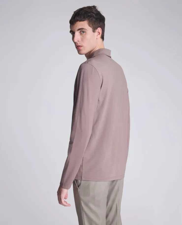 Performance Long Sleeve Johnny Collar Polo>Kenneth Cole Sale
