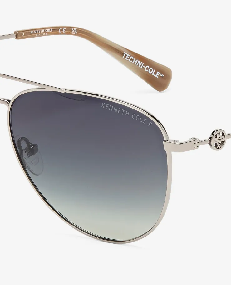 Pilot Titanium Aviator Sunglasses>Kenneth Cole Hot