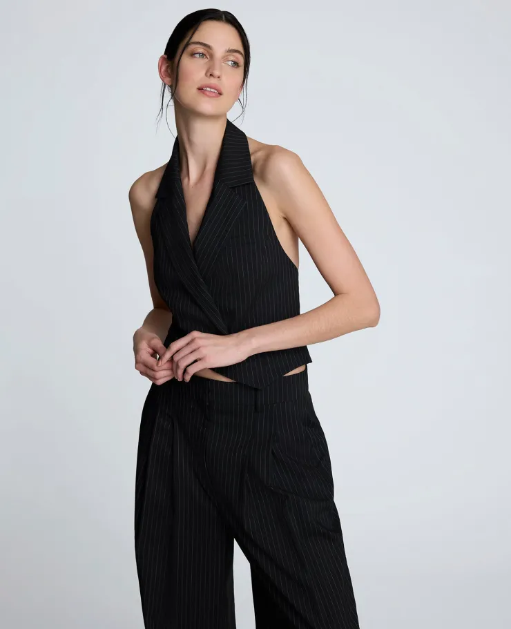 Pinstripe Halter Vest>Kenneth Cole Best