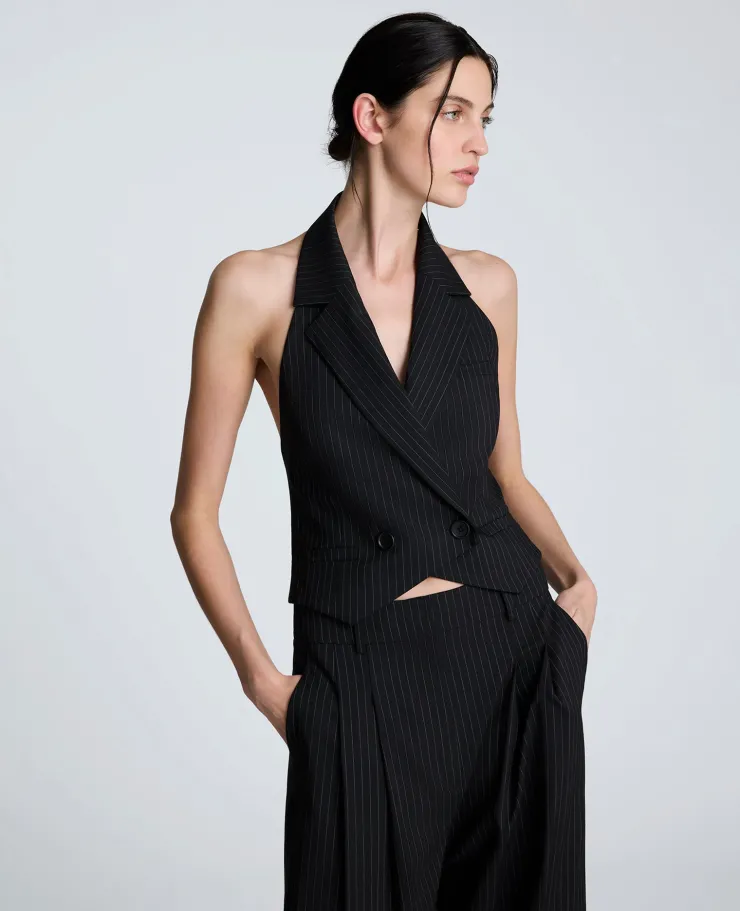 Pinstripe Halter Vest>Kenneth Cole Best