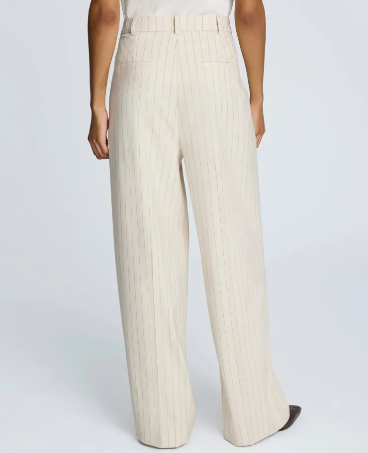 Pinstripe High Rise Wide Leg Pant>Kenneth Cole Hot
