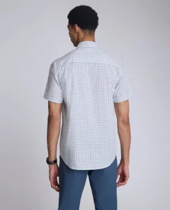 Printed Short Sleeve Pocket Button-Down Shirt><noscript><img width=