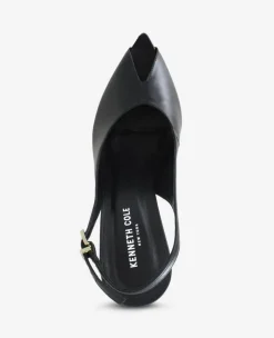 Priya Leather Peep Toe Slingback Heel><noscript><img width=