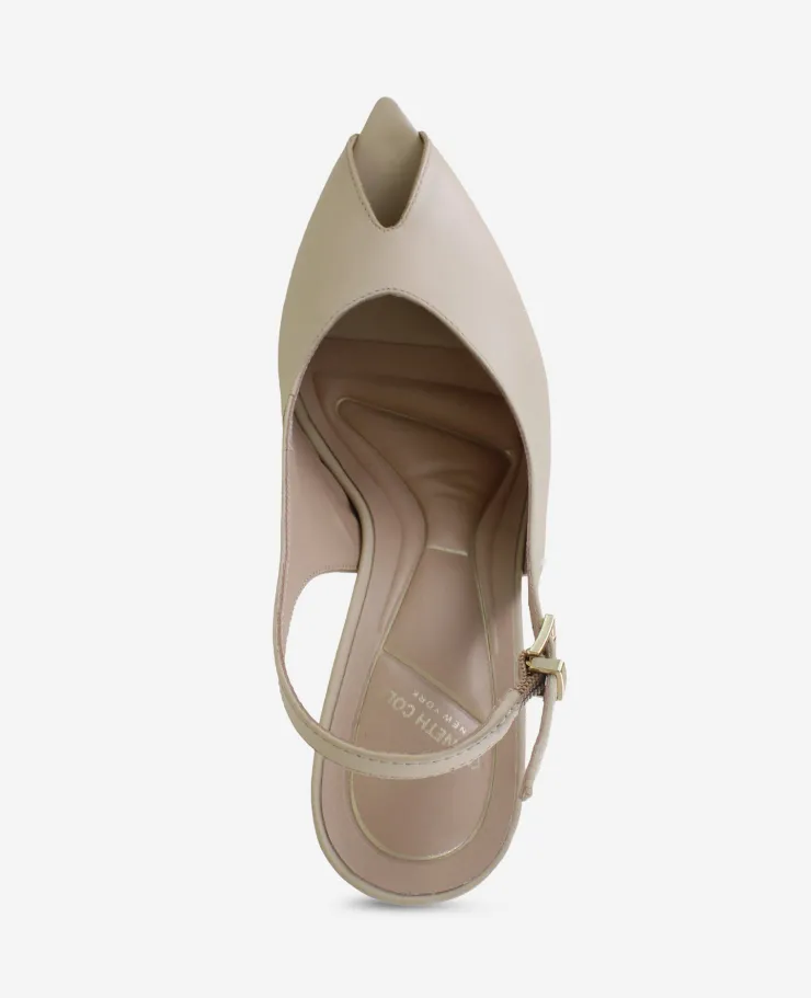 Priya Leather Peep-Toe Slingback Heel>Kenneth Cole Sale