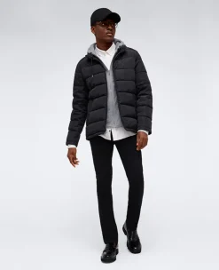 Puffer with Attached Jersey Hood><noscript><img width=