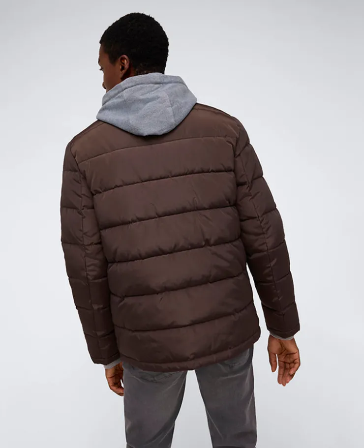 Puffer with Attached Jersey Hood>Kenneth Cole Best