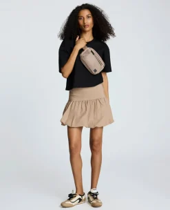 Pull-On Bubble Hem Mini Skirt><noscript><img width=