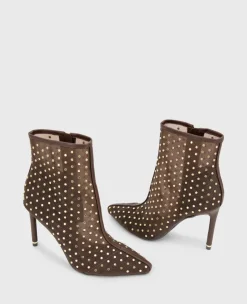 Quincy Mesh Micro Stud Heel Ankle Bootie><noscript><img width=