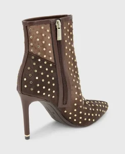 Quincy Mesh Micro Stud Heel Ankle Bootie><noscript><img width=