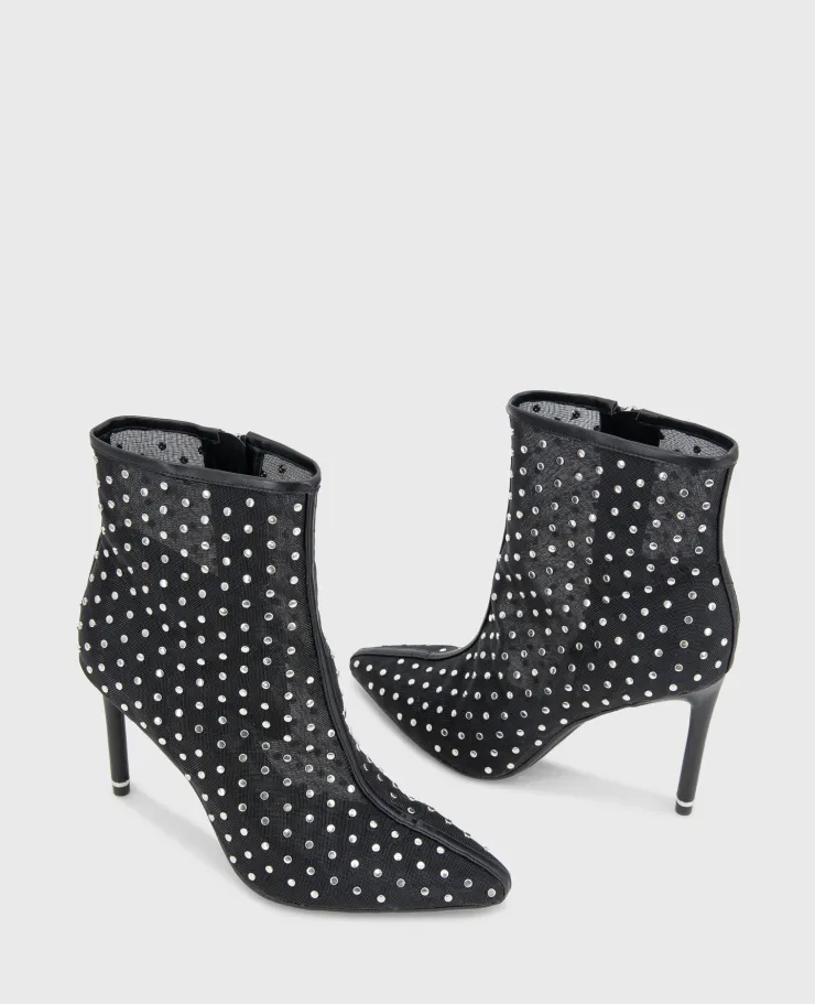 Quincy Mesh Micro Stud Heel Ankle Bootie>Kenneth Cole Online