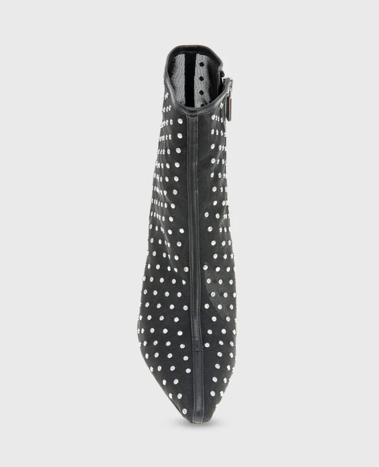 Quincy Mesh Micro Stud Heel Ankle Bootie>Kenneth Cole Online