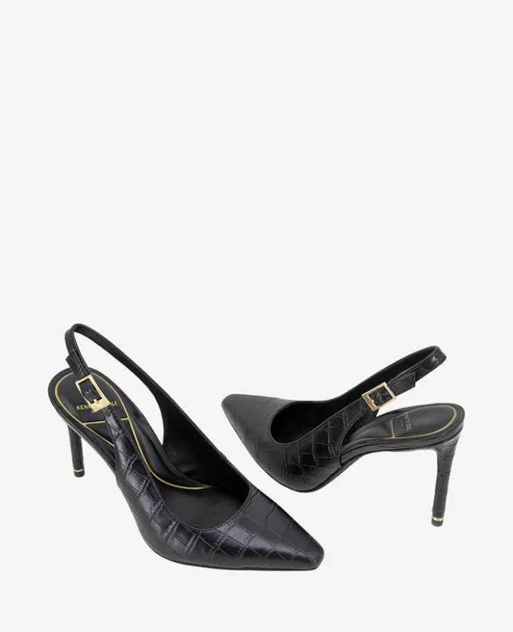 Quinnly Leather Croco Slingback Heel>Kenneth Cole Sale
