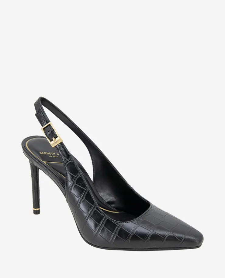 Quinnly Leather Croco Slingback Heel>Kenneth Cole Sale