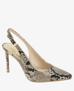 Quinnly Snakeskin Leather Slingback Heel><noscript><img width=