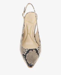 Quinnly Snakeskin Leather Slingback Heel><noscript><img width=