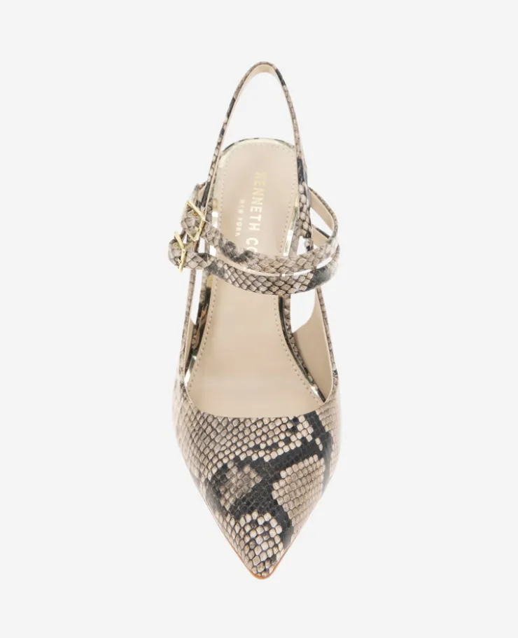 Raquel Snakeskin Leather Slingback Heel>Kenneth Cole Best