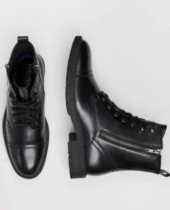REACTION - Captain Cap Toe Double Zip Combat Boot><noscript><img width=